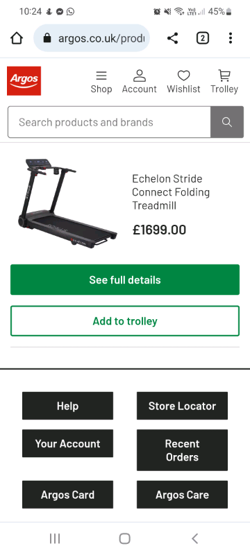 Echelon Stride treadmill | in Derby 